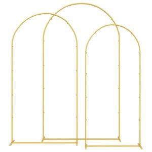 vidaXL Arche de mariage 3 pc Dor&eacute; 120 x 40 x 217 cm Acier