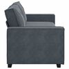vidaXL Canap&eacute; &agrave; 3 places Gris fonc&eacute; 220x78x84 cm Velours