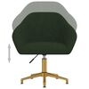 vidaXL Chaises pivotantes &agrave; manger lot de 6 vert fonc&eacute; velours