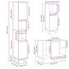 vidaXL Ensemble de meubles de salle de bain 3 pcs ch&ecirc;ne sonoma