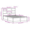 vidaXL Cadre de lit sans matelas blanc 150x200 cm bois de pin massif