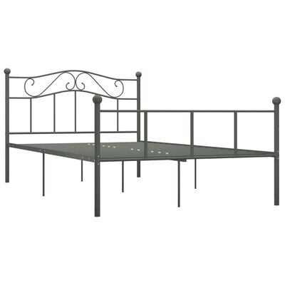 vidaXL Cadre de lit sans matelas gris métal 120x200 cm