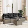 vidaXL Ensemble de Canap&eacute;s avec coussin 5 pcs Gris polyrotin