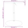 vidaXL Table de bar marron fonc&eacute; &Oslash;60x89,5 cm bois massif de ch&ecirc;ne