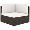 vidaXL Salon de jardin 7 pcs avec coussins Marron R&eacute;sine tress&eacute;e