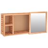 vidaXL Armoire &agrave; miroir 80x17x34 cm Bois massif de noyer