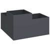 vidaXL Cache-pot de jardin Anthracite 80 x 80 x 48 cm Acier