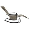 vidaXL Chaises longues lot de 2 Textil&egrave;ne Taupe et gris