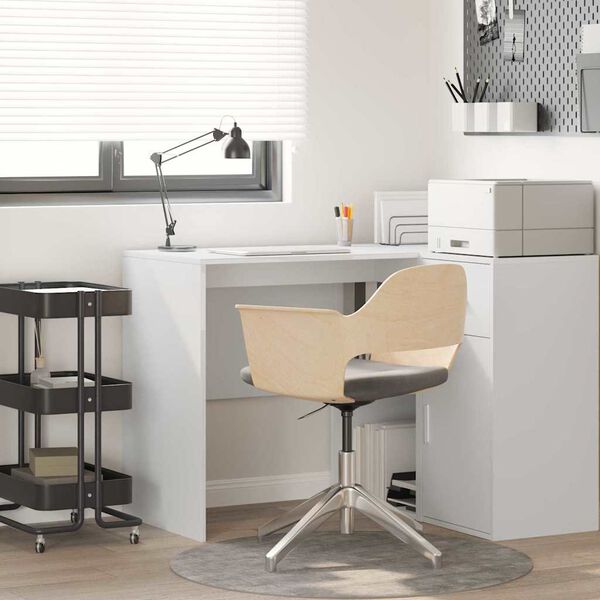 vidaXL Bureau avec étagère Blanc 102 x 50 x 75 cm Bois d'ingénierie