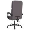 vidaXL Fauteuil de massage inclinable de bureau Gris Similicuir