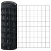 vidaXL Cl&ocirc;ture avec poteau Gris 0,4 x 50 m Acier et PVC