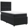 vidaXL Lit boxspring avec matelas Noir 80 x 200 cm Velours