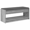 vidaXL Banc d'entr&eacute;e avec coussin Gris Sonoma 103 x 38 x 45 cm