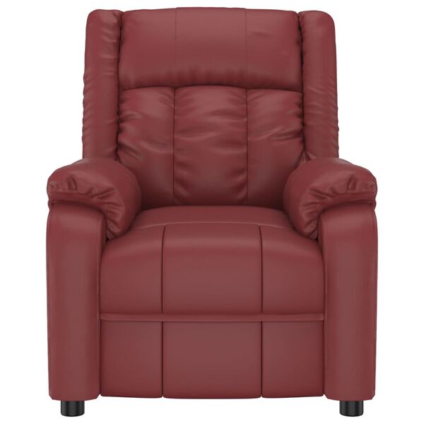vidaXL Fauteuil de massage Rouge bordeaux Similicuir