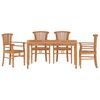 vidaXL Ensemble &agrave; manger de jardin 5 pcs Bois de teck massif