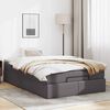 VidaXL Cadre de lit ottoman avec matelas gris 120x190 cm similicuir
