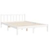 vidaXL Cadre de lit sans matelas blanc 120x200 cm bois de pin massif