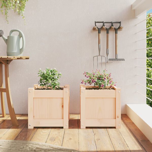 vidaXL Jardini&egrave;res 2 pcs bois de pin massif