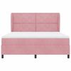 vidaXL Lit &agrave; ressorts avec matelas Rose 200 x 180 cm Velours