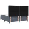 vidaXL Lit &agrave; ressorts avec matelas Gris fonc&eacute; 180 x 200 cm Velours