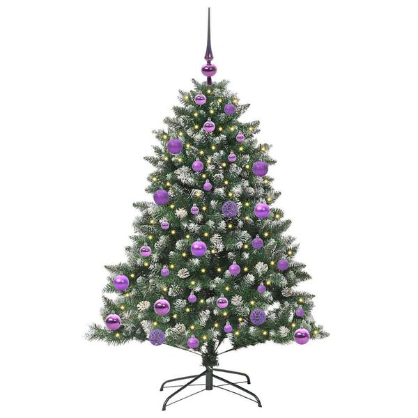 vidaXL Sapin de No&euml;l artificiel Vert 120 cm PVC, plastique et acier