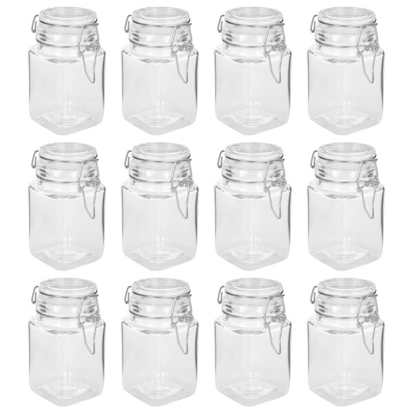 vidaXL Pots à confiture en verre avec serrure 12 pcs 260 ml