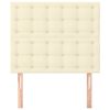 vidaXL T&ecirc;te de lit Cr&egrave;me 90x5x118/128 cm Similicuir