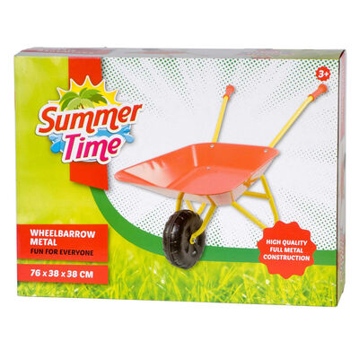 Summertime Brouette jouet Métal 76 cm Rouge et jaune