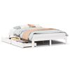 vidaXL Cadre de lit avec tiroirs sans matelas blanc 135x190 cm