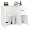 vidaXL Buffet Blanc 91x29,5x75 cm Bois d'ing&eacute;nierie
