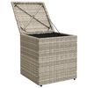 vidaXL Tabourets de jardin et coussins lot de 2 gris clair poly rotin