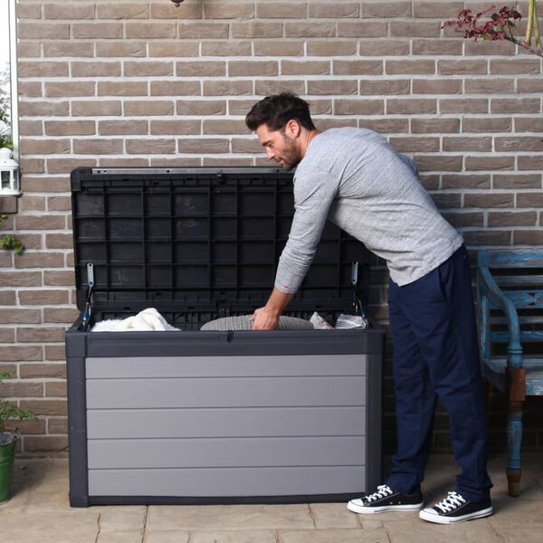 Keter Bo&icirc;te de rangement de jardin Premier 380 L Gris