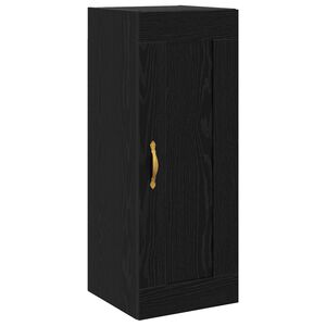 vidaXL Meuble mural Ch&ecirc;ne noir 34,5 x 34 x 90 cm Bois d'ing&eacute;nierie