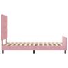 vidaXL Lit &agrave; ressorts avec t&ecirc;te de lit Rose 90 x 200 cm Velours