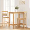 VidaXL Tabourets de bar 2 pcs naturel bois massif d'hévéa