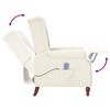 vidaXL Fauteuil de massage inclinable beige microfibre