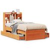 vidaXL Lit biblioth&egrave;que sans matelas cire marron 100x200 cm pin massif