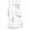 vidaXL Buffet haut Gris b&eacute;ton 69,5x34x180 cm Bois d'ing&eacute;nierie