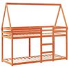 vidaXL Lit superposé sans matelas cire marron 80x200 cm pin massif