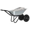 vidaXL Brouette Argent et noir 137 x 60 x 65,5 cm Acier