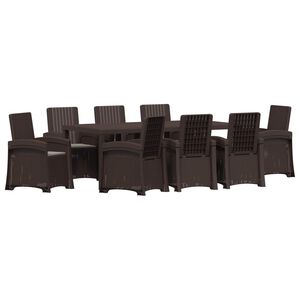 vidaXL Ensemble de salle &agrave; manger pour jardin 9 pc PP