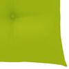vidaXL Chaises de jardin lot de 2 avec coussins vert vif Teck massif
