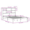 vidaXL Lit biblioth&egrave;que sans matelas cire marron 120x200 cm pin massif