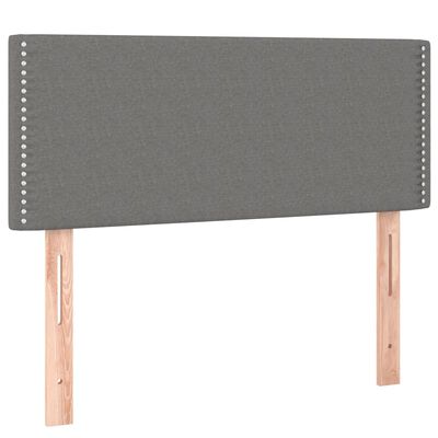 vidaXL Tête de lit à LED Gris foncé 90x5x78/88 cm Tissu