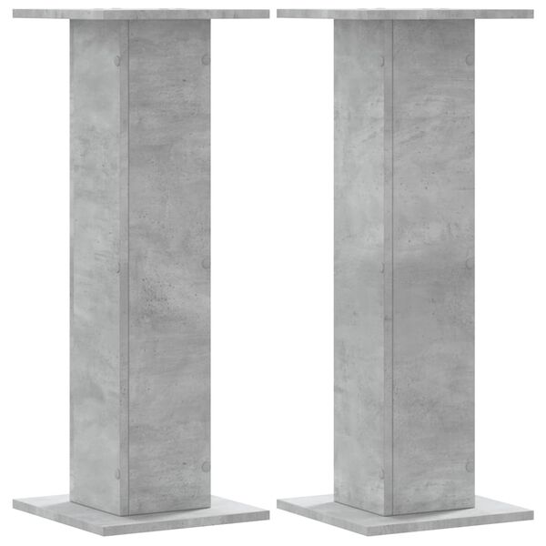 vidaXL Supports pour plantes 2 pcs gris b&eacute;ton bois d'ing&eacute;nierie