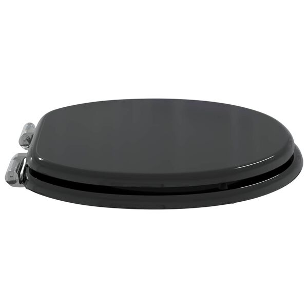 vidaXL Si&egrave;ge de toilette 2 pcs Noir 44 x 38 cm Panneau MDF