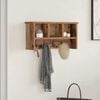 vidaXL Porte-manteau mural avec &eacute;tag&egrave;re Bois ancien 50 x 16 x 26 cm