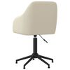 vidaXL Chaises pivotantes &agrave; manger lot de 4 cr&egrave;me velours