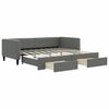vidaXL Lit de jour avec gigogne et tiroirs sans matelas 90x190 cm
