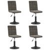 vidaXL Chaises pivotantes &agrave; manger lot de 4 gris fonc&eacute; velours